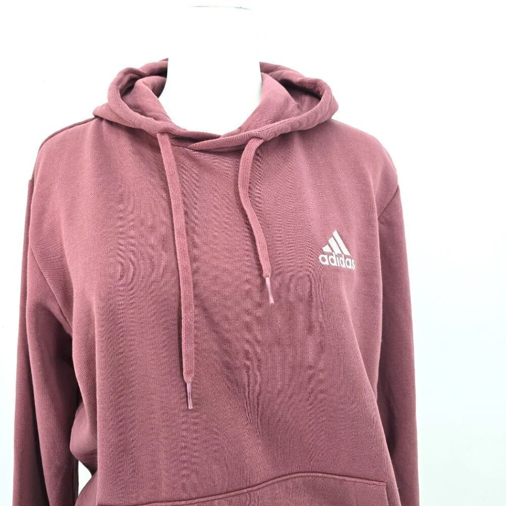 ADIDAS STADIUM FLEECE BADGE OF SPORT HOODIE WONDER OXIDE SIZE MEDIUM